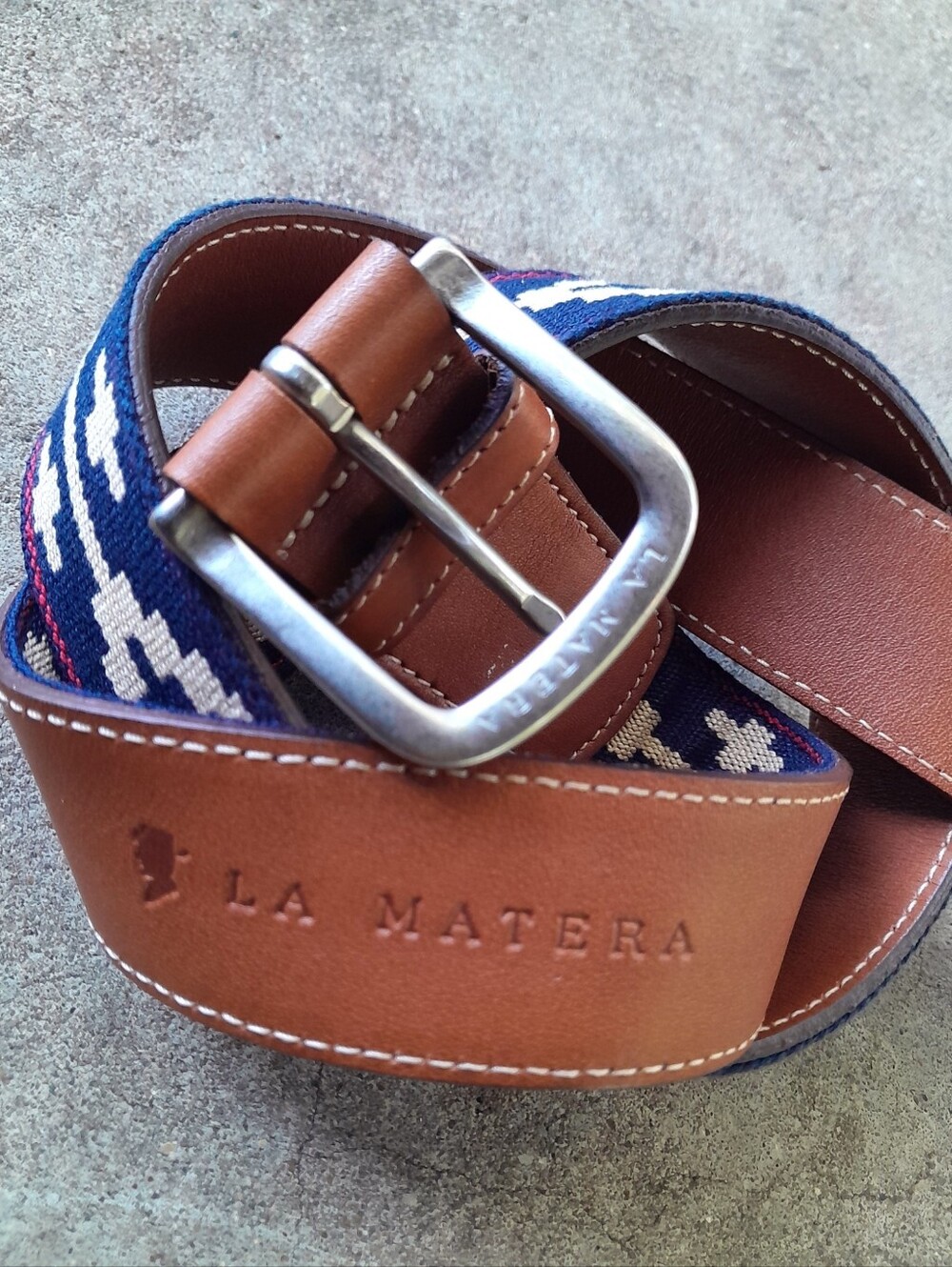 La Matera Paloma Woven Belt size 38